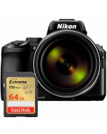 Nikon Coolpix P950, svart + SanDisk Extreme SDXC V30 64GB 170MB/s