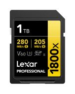 Lexar SDXC Pro 1800x U3 V60 UHS-II 1TB 280MB/s -minneskort