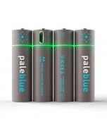 Pale Blue AA Rechargeable USB Smart Batteries 1.5V, 4 st