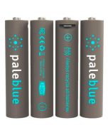 Pale Blue AAA Rechargeable USB Smart Batteries 1.5V, 4 st