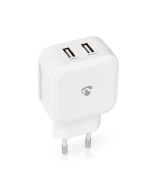 Nedis WCHAU484AWT laddare (2 x USB)