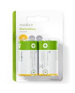 Nedis Batteri Alkaline D 1.5V DC, 2 st (LR20)